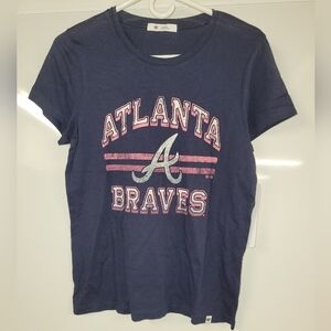 Women's Atlanta Braves Navy Blue T-Shirt S/M